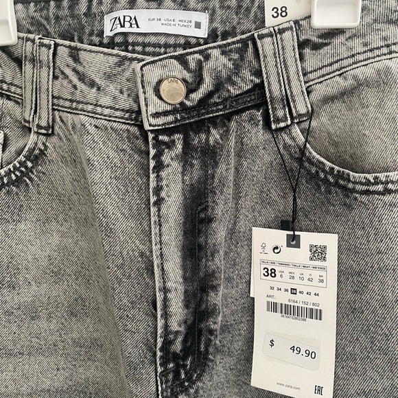 Zara Z1975 Straight Leg Full Length Jean Size 6 - Picture 3 of 8